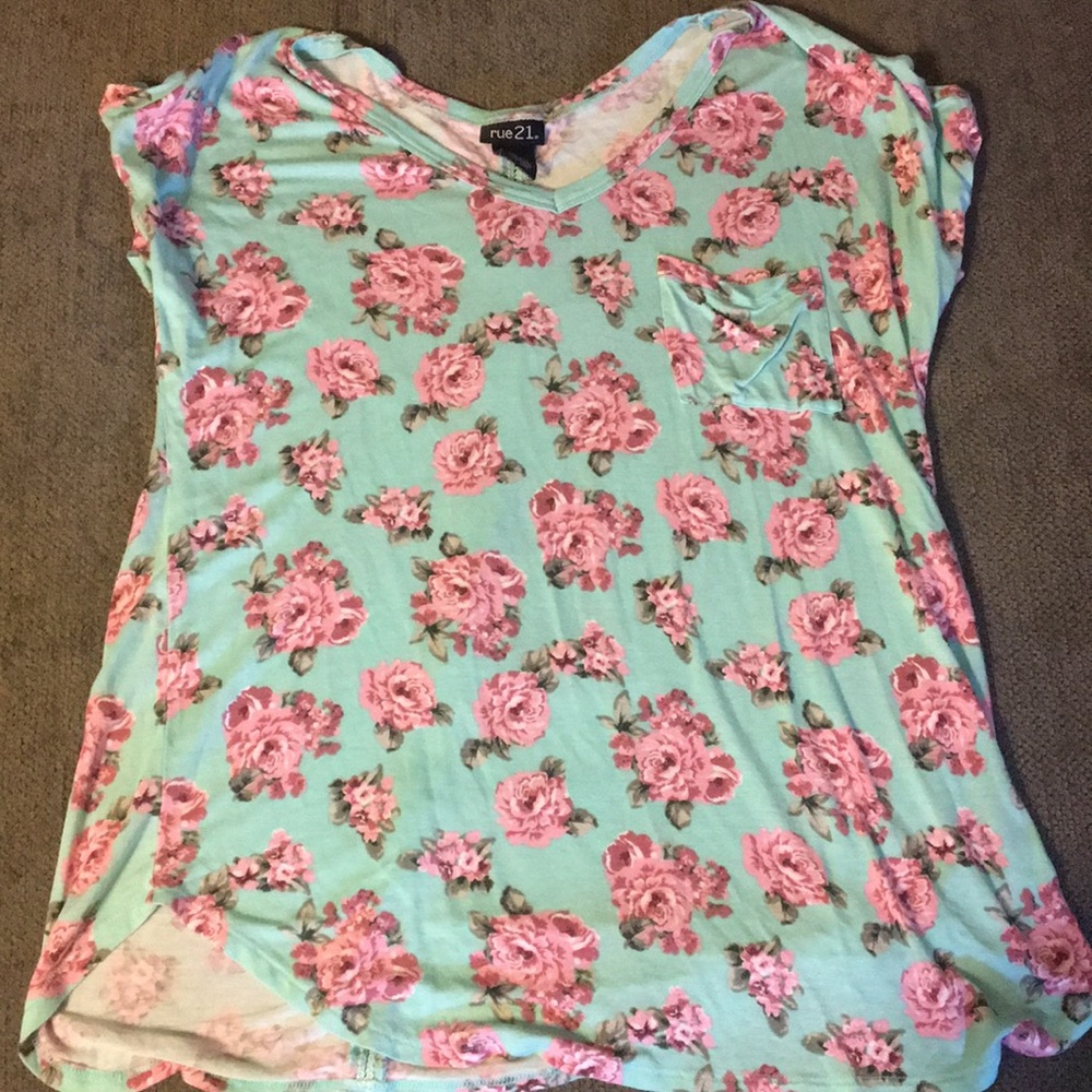 A super cute floral tee from Rue 21!